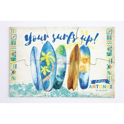 Προσκλητήριο Βάπτισης για Αγόρι Παζλ