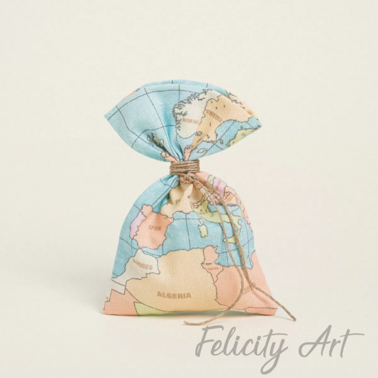  Μπομπονιέρα Βάπτισης Πουγκί 