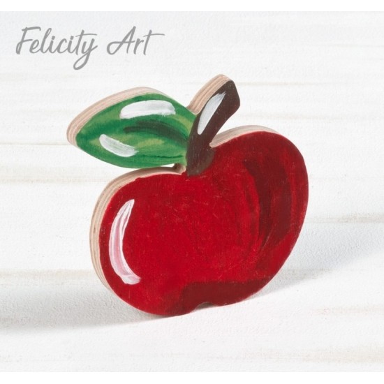 Μπομπονιέρα Βάπτισης  Ξύλινη Διακοσμητικό Μήλο