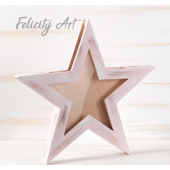 Ξύλινο Κουτί Ευχών Αστέρι ΖΕ101