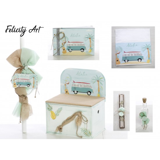 Σετ Βάπτισης με Θέμα  "Aloha "