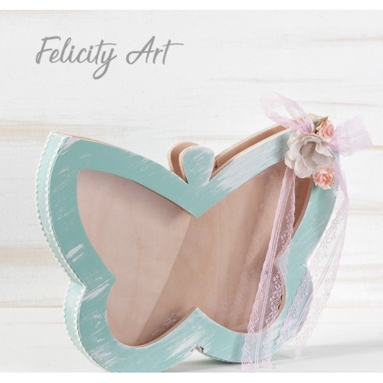 Ξύλινο Κουτί Ευχών Πεταλούδα ΖΕ106