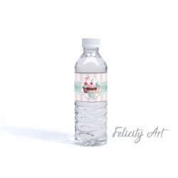 Περιτύλιγμα για  Νερό με Θέμα Cup cakes