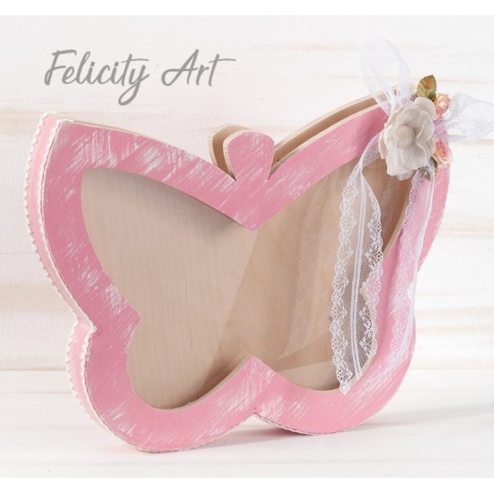 Ξύλινο Κουτί Ευχών Πεταλούδα ΖΕ110 Ξύλινο Κουτί Ευχών Πεταλούδα ΖΕ110