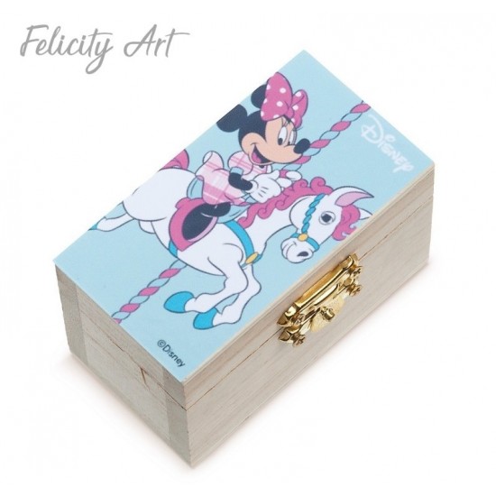 Μπομπονιέρα Βάπτισης Σεντούκι Minnie Carousel