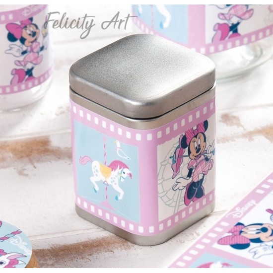 Μπομπονιέρα Βάπτισης Μεταλλικό Κουτί Minnie Carousel