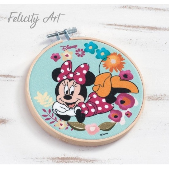 Μπομπονιέρα Βάπτισης Διακοσμητικό Τελάρο Κεντήματος Minnie 