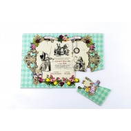 Προσκλητήριο Βάπτισης για Κορίτσι Παζλ η Αλίκη στη Χώρα των Θαυμάτων Προσκλητήριο Βάπτισης για Κορίτσι Παζλ η Αλίκη στη Χώρα των Θαυμάτων