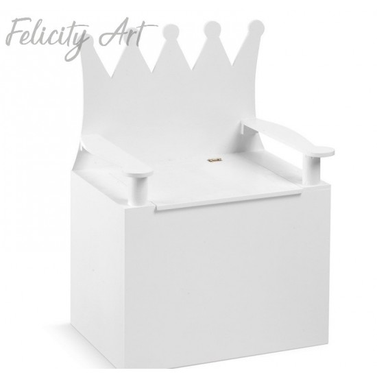 Αστόλιστο Κουτί Βαπτιστικών Θρόνος