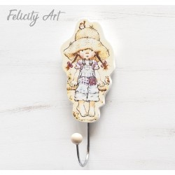 Μπομπονιέρα Βάπτισης Κρεμάστρα τοίχου με  Θέμα Sarah Kay