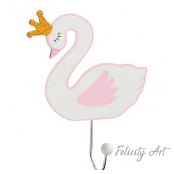 Μπομπονιέρα Βάπτισης Κρεμάστρα τοίχου με  Θέμα Κύκνος