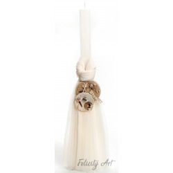 Λαμπάδα Βάπτισης για Κορίτσι με Θέμα Είδη Ραπτικής