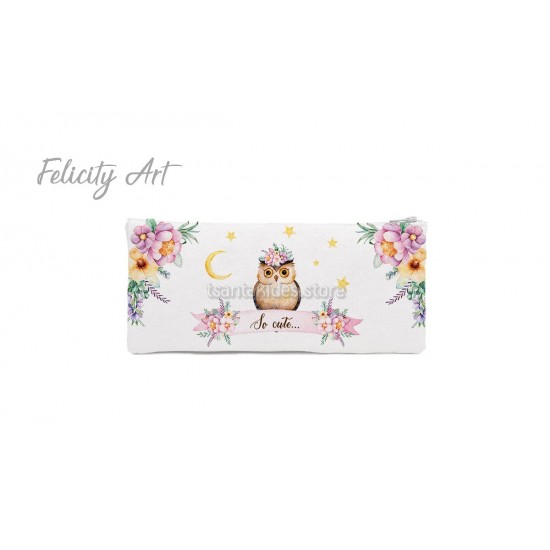 Μπομπονιέρα Βάπτισης Κασετίνα με Θέμα Κουκουβάγια