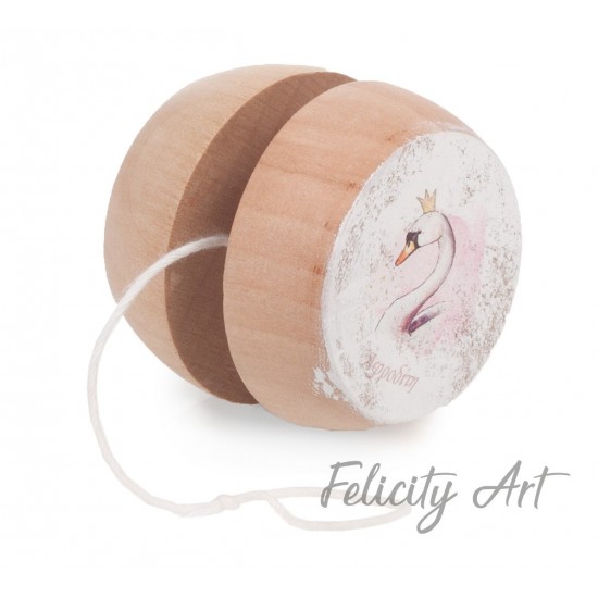 Μπομπονιέρα Βάπτισης Γιο-Γιο με Θέμα Κύκνος