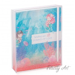  Μπομπονιέρα Βάπτισης Κορνίζα Glitter Γοργόνες