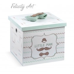 Ξύλινο Κουτί Βαπτιστικών με Θέμα Μικρός Κύριος 