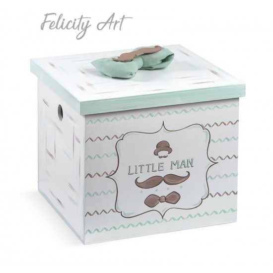 Ξύλινο Κουτί Βαπτιστικών με Θέμα Μικρός Κύριος 