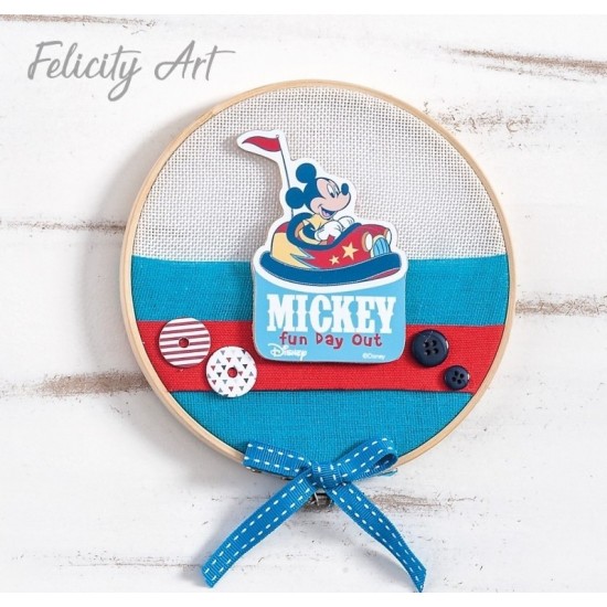 Μπομπονιέρα Βάπτισης Διακοσμητικό Τελάρο Κεντήματος Mickey