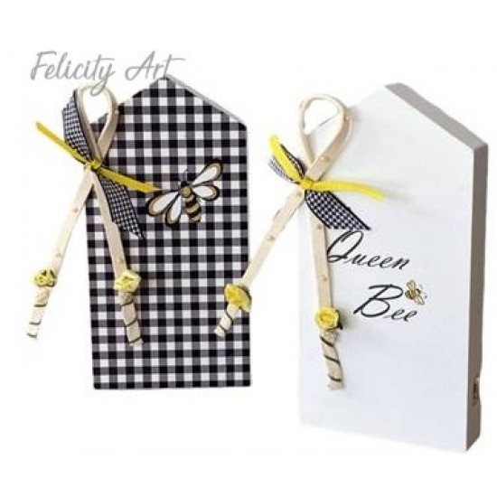 Μπομπονιέρα Βάπτισης Σπιτάκι Ξύστρα με Θέμα Μελισσούλα