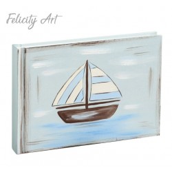 Βιβλίο Ευχών με Θέμα Καραβάκι