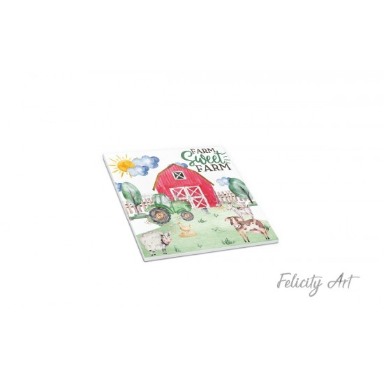 Μπομπονιέρα Βάπτισης Κεραμικό Σουβέρ με Θέμα Ζωάκια της Φάρμας