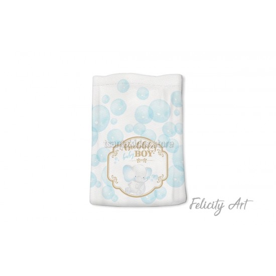 Μπομπονιέρα Βάπτισης Υφασμάτινο Πουγκί με Θέμα "Ελεφαντάκι"