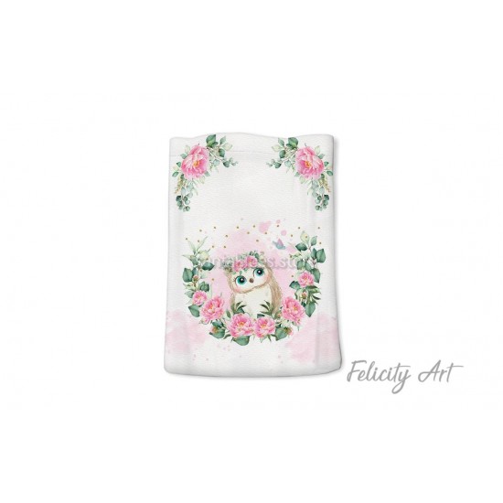 Μπομπονιέρα Βάπτισης Υφασμάτινο Πουγκί με Θέμα "Κουκουβάγια"