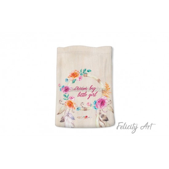 Μπομπονιέρα Βάπτισης Υφασμάτινο Πουγκί με Θέμα "Ονειροπαγίδα"