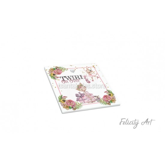 Μπομπονιέρα Βάπτισης Κεραμικό Σουβέρ με Θέμα Μπαλαρίνα