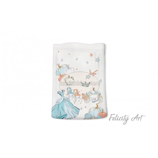 Μπομπονιέρα Βάπτισης Υφασμάτινο Πουγκί με Θέμα "Σταχτοπούτα"