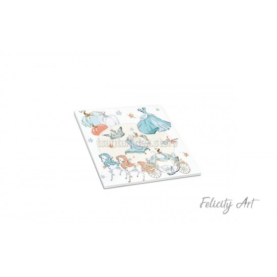 Μπομπονιέρα Βάπτισης Κεραμικό Σουβέρ με Θέμα Σταχτοπούτα