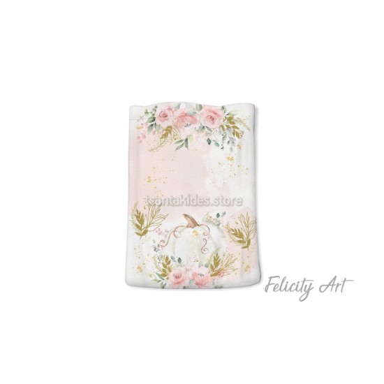 Μπομπονιέρα Βάπτισης Υφασμάτινο Πουγκί με Θέμα " Κολοκύθα"