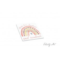 Μπομπονιέρα Βάπτισης Κεραμικό Σουβέρ με Θέμα Ουράνιο Τόξο