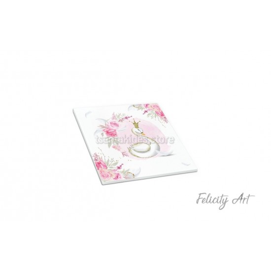 Μπομπονιέρα Βάπτισης Κεραμικό Σουβέρ με Θέμα Κύκνος