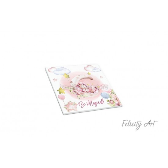 Μπομπονιέρα Βάπτισης Κεραμικό Σουβέρ με Θέμα το Μονόκερο