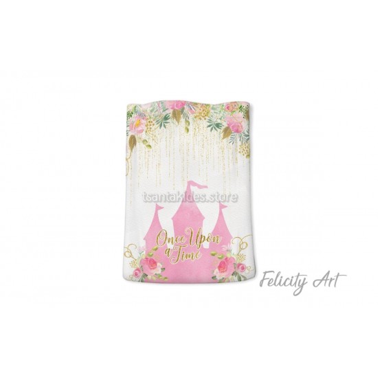 Μπομπονιέρα Βάπτισης Υφασμάτινο Πουγκί με Θέμα "Πριγκίπισσα"