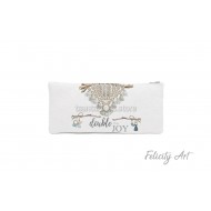 Μπομπονιέρα Βάπτισης για Δίδυμα Υφασμάτινη Κασετίνα 