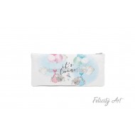 Μπομπονιέρα Βάπτισης για Δίδυμα Υφασμάτινη Κασετίνα 