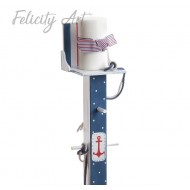 Λαμπάδα Βάπτισης για Αγόρι Κρεμάστρα - Κηροστάτης με Θέμα Ναυτικό