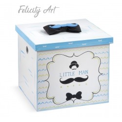 Ξύλινο Κουτί Βαπτιστικών με Θέμα Μικρός Κύριος 