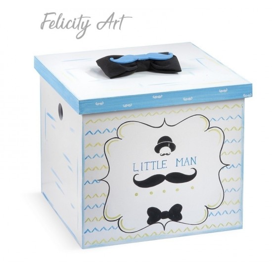 Ξύλινο Κουτί Βαπτιστικών με Θέμα Μικρός Κύριος 