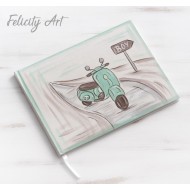 Βιβλίο Ευχών με Θέμα Βέσπα Βιβλίο Ευχών με Θέμα Βέσπα