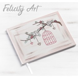 Βιβλίο Ευχών με Θέμα Πουλάκι