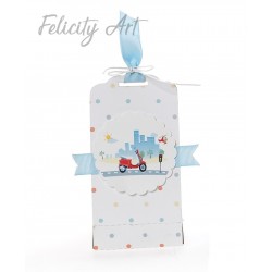 Μπομπονιέρα Βάπτισης  Αρωματικό Κερί σε Χάρτινο Τσαντάκι