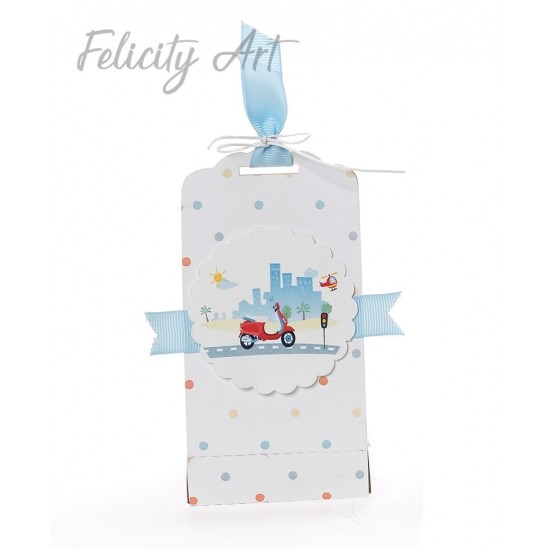 Μπομπονιέρα Βάπτισης  Αρωματικό Κερί σε Χάρτινο Τσαντάκι