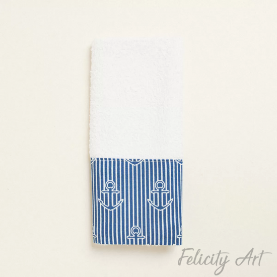 Μπομπονιέρα Βάπτισης  Πετσέτα με Θέμα Ναυτικό