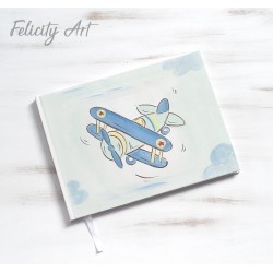 Βιβλίο Ευχών με Θέμα Αεροπλανάκι