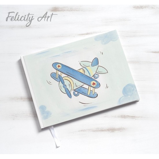 Βιβλίο Ευχών με Θέμα Αεροπλανάκι