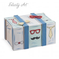 Ξύλινο Κουτί Βαπτιστικών με Θέμα Μικρός Κύριος 