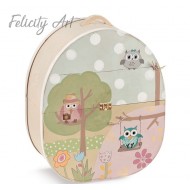 Κουτί Βαπτιστικών με Θέμα Κουκουβάγια